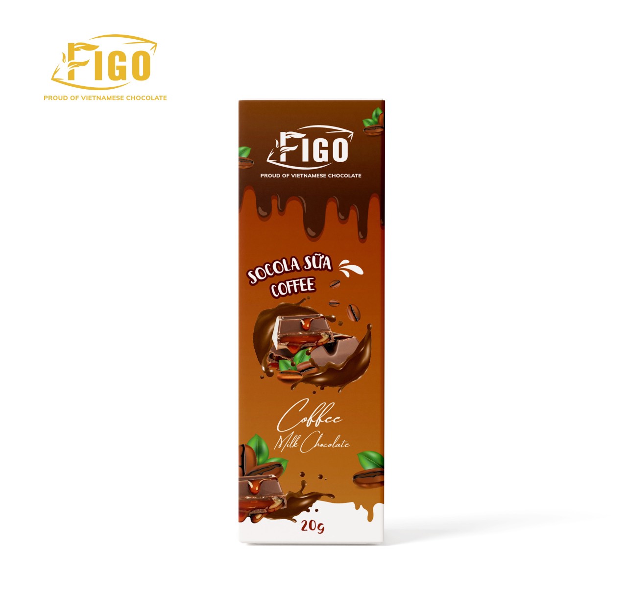 Milk Chocolate 50% cocoa Coconut 20g FIGO VIET NAM