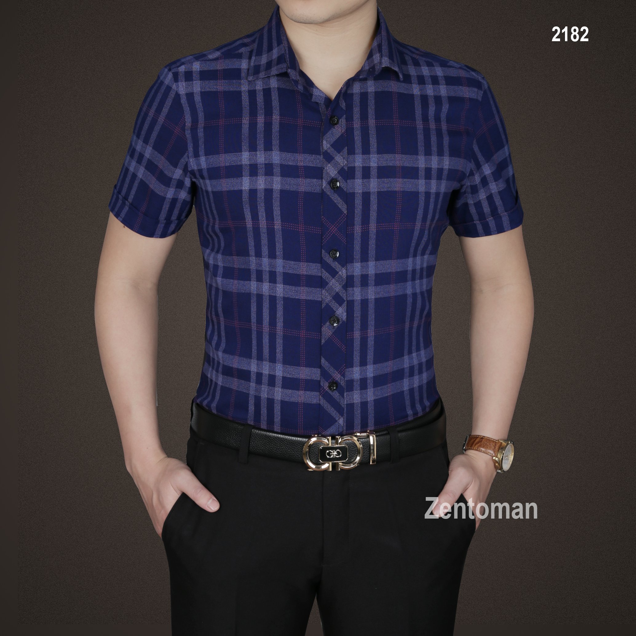 [4.4 HOÀN TIỀN 15%]Áo sơ mi nam, áo sơ mi kẻ công sở cao cấp, chất liệu mềm mịn, thiết kế độc quyền Zentoman 2181 ( ảnh thật)