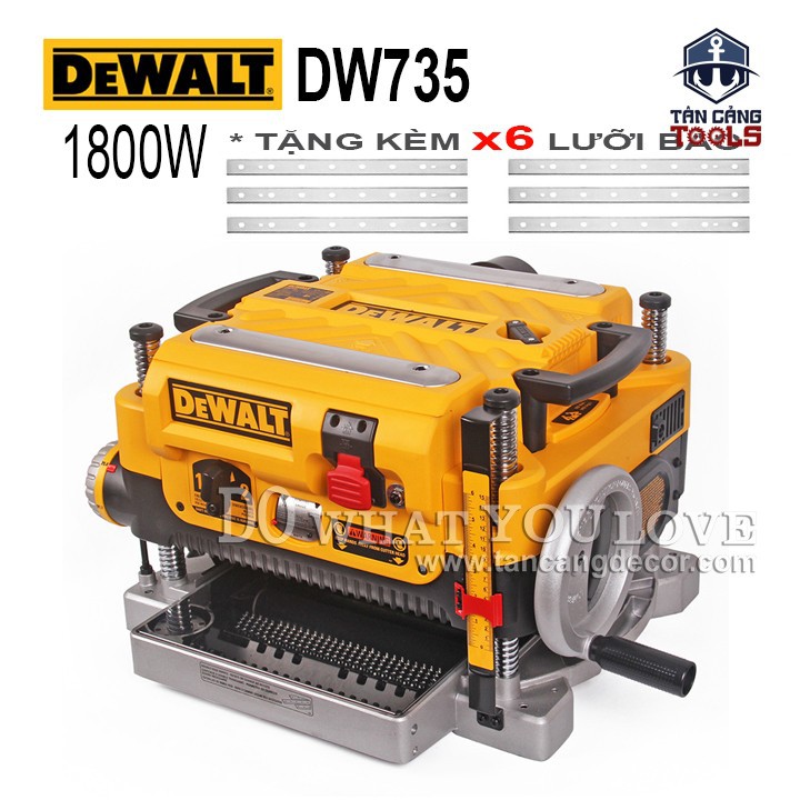 Máy bào cuốn dewalt dw735 - tặng kèm 3 lưỡi bào