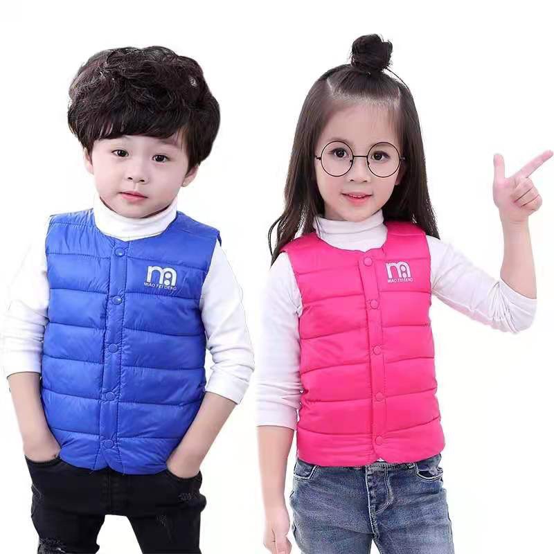 Áo khoác ghile phao gió siêu nhẹ cho bé trai bé gái