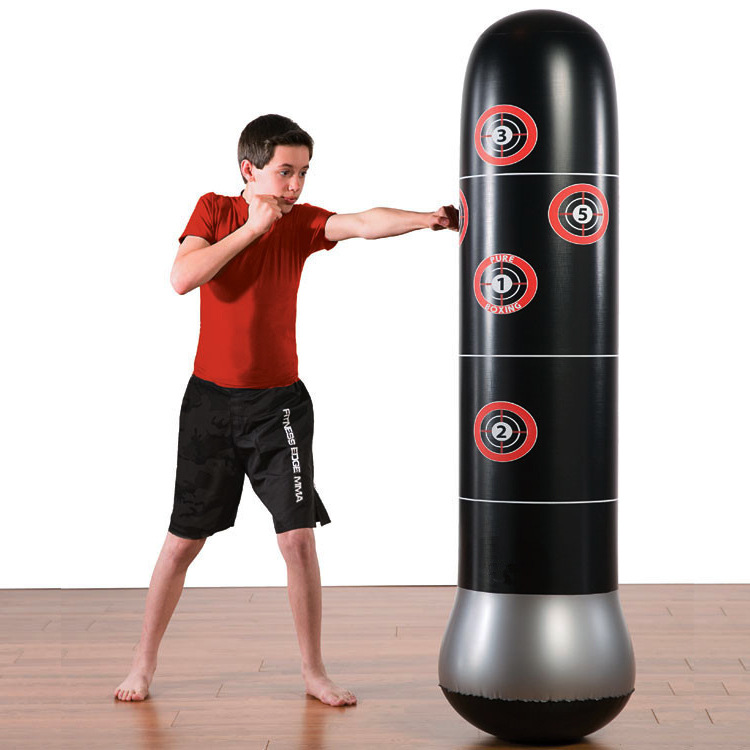 Bao Trụ Đấm Bốc Tự Cân Bằng - PURE BOXING 160cm Đường Kính 48cm - Tặng Kèm Bơm Hơi Nhanh Gọn Và Tiện Lợi