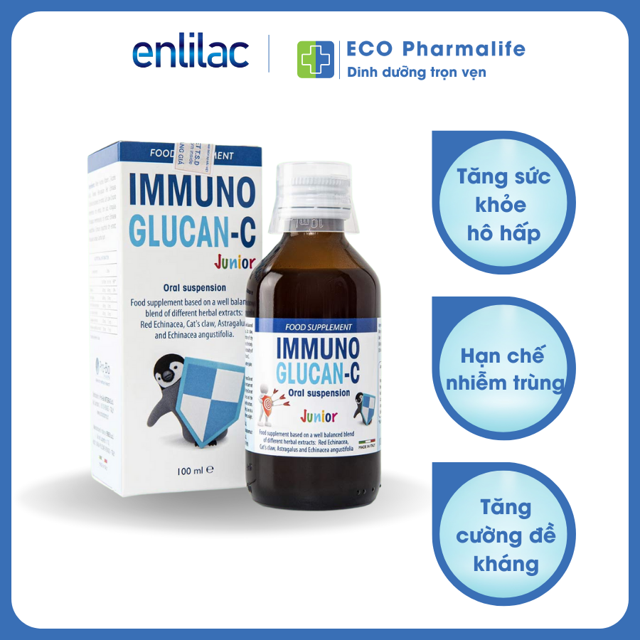 Siro Immuno Glucan C- Tăng cường sức miễn dịch và đề kháng cho bé