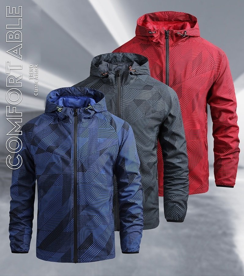 Áo khoác dù nam 2 lớp in 3d gapro fashion akd43