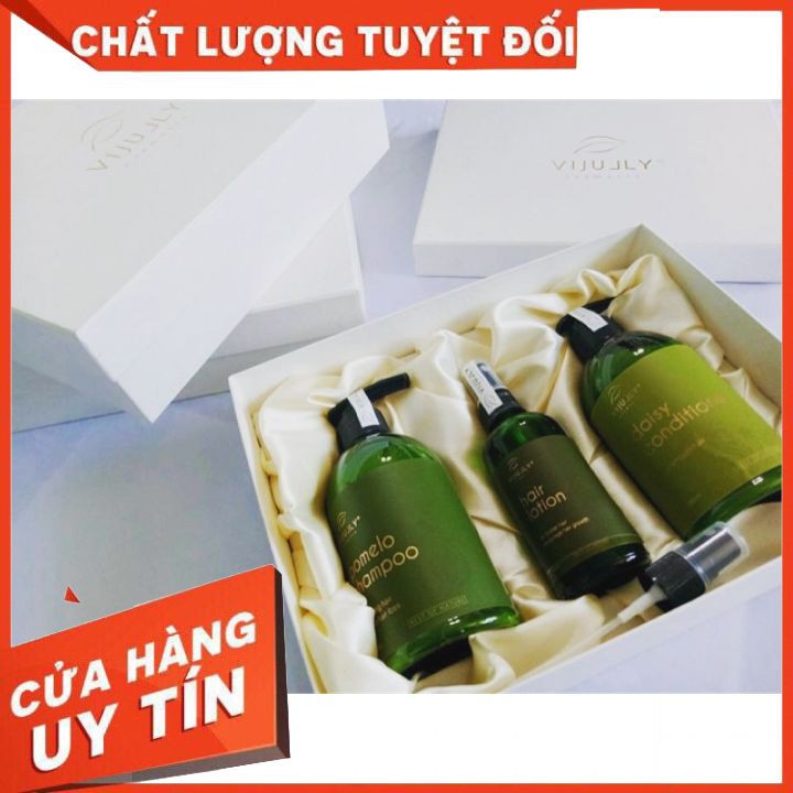 Set gội bưởi+ xả dừa+ xịt bưởi Vy Jully