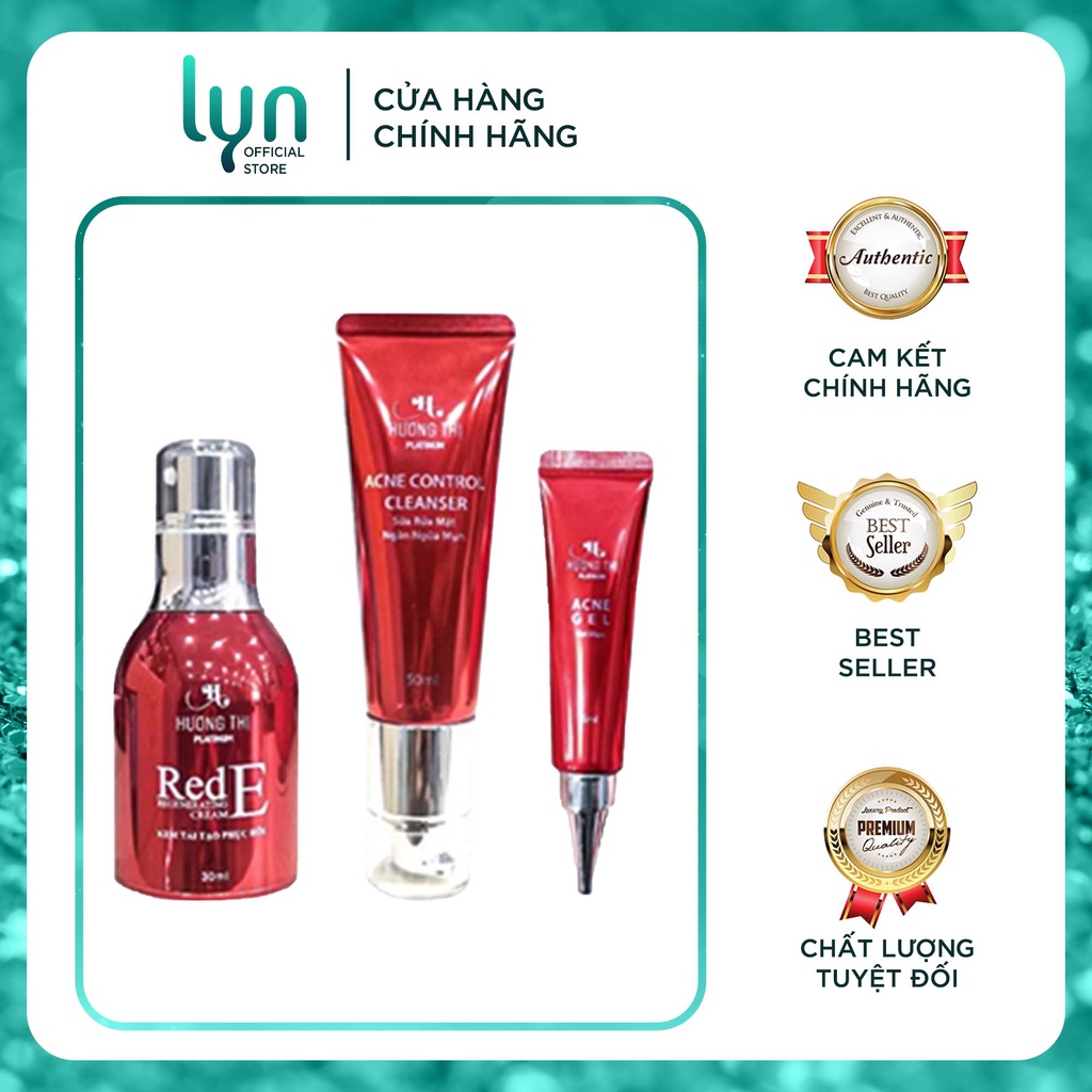 Bộ hỗ trợ ngăn ngừa mụn từ siêu Vitamin E Đỏ Red E Solution Hương Thị