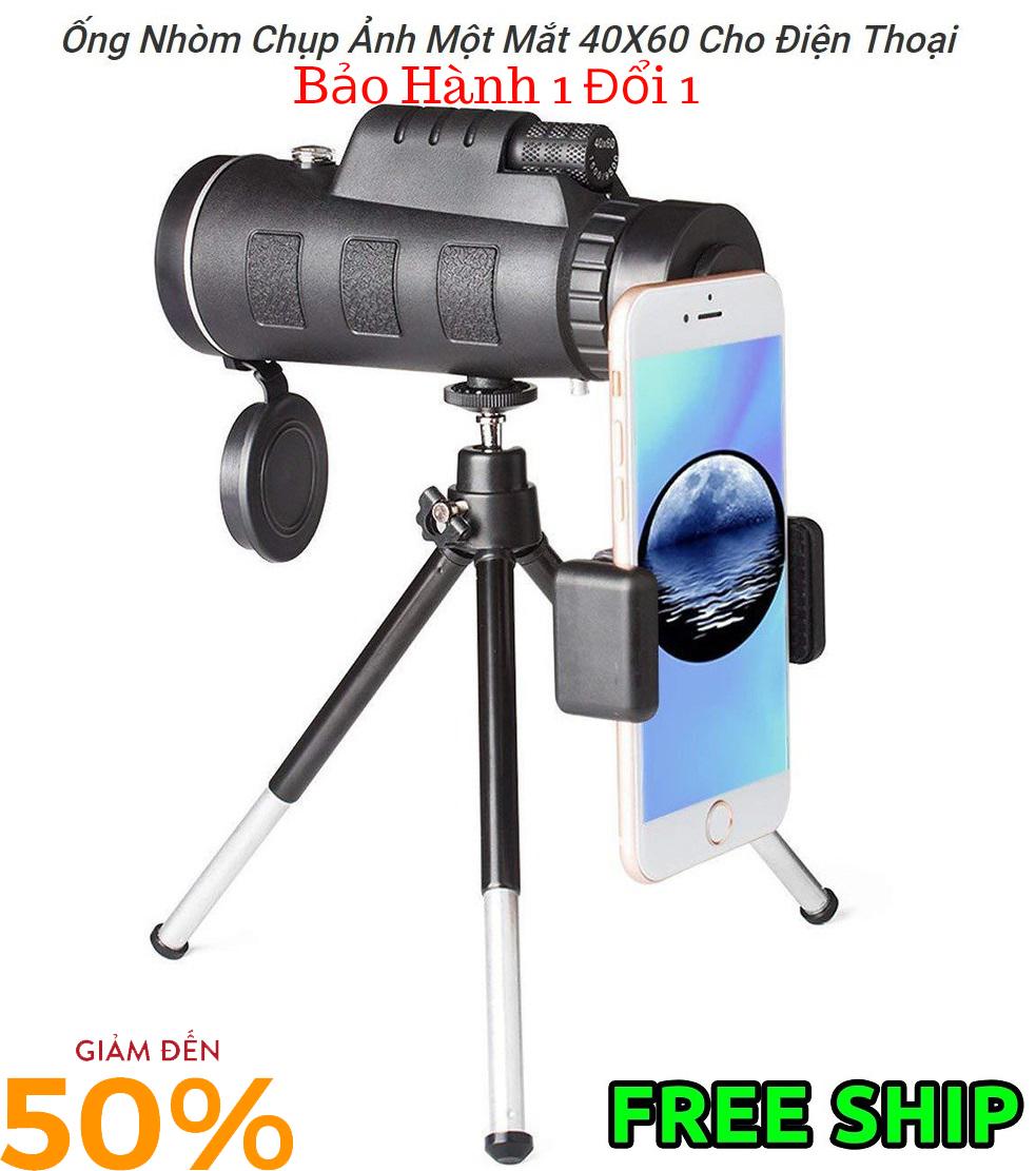 Ống Nhòm Du Lịch PanĐa/MON0CULAR 40x60 Zoom - Ống Kính Chụp Ảnh Cho Điện Thoại Di Động, Giảm -50%, BH 1 ĐỔI 1