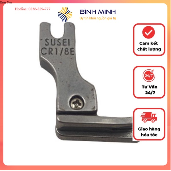 Chân vịt sắt 3mm mí phải CR1/8E máy may công nghiệp 1 kim