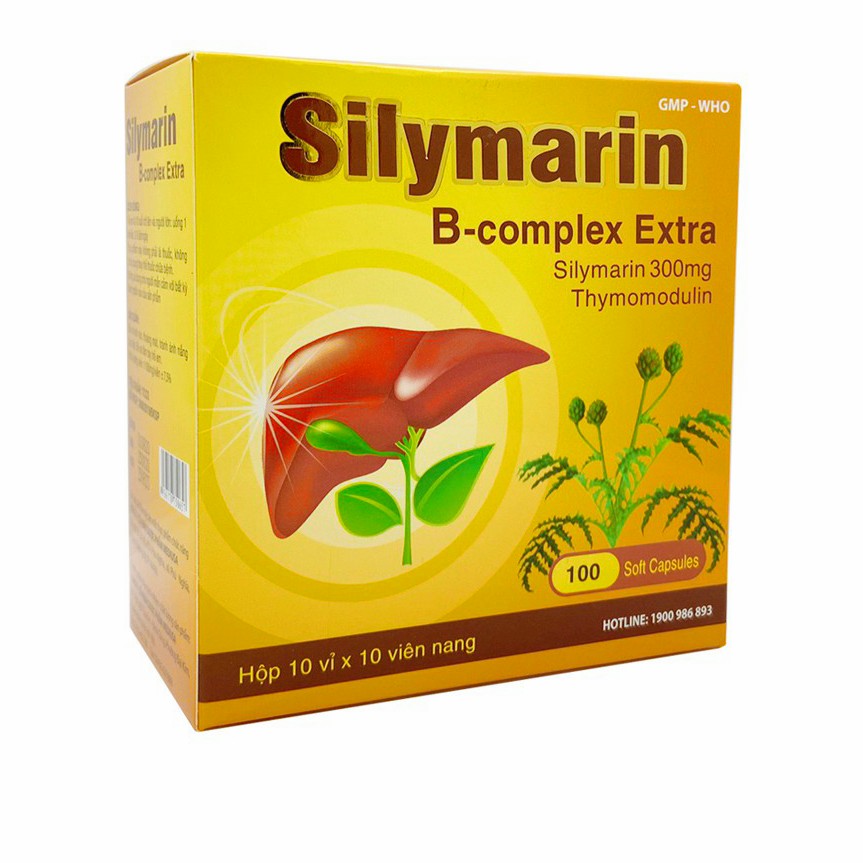 Viên uống bổ gan, tăng cường chức năng gan, giải độc gan Silymarin 30mg - Hộp 100 viên thành phần cà gai leo,