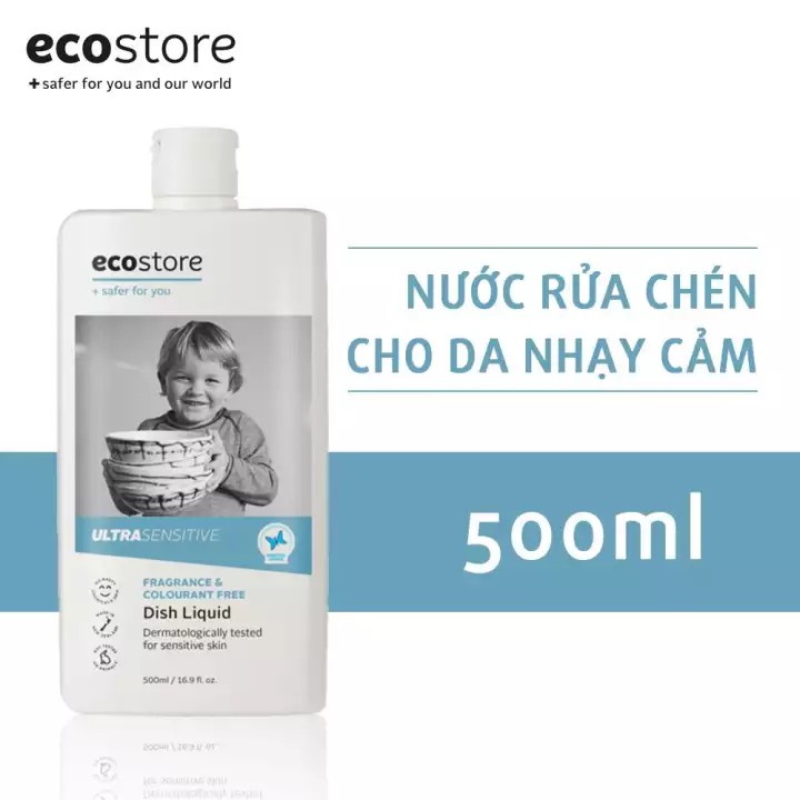 Nước rửa chén dành cho da nhạy cảm ecostore