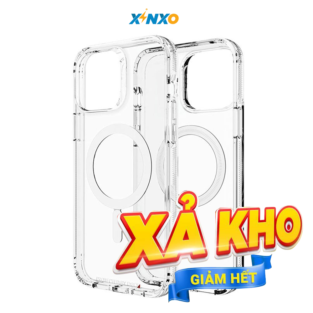 Ốp lưng IP trong suốt chống sốc - Hỗ trợ sạc không dây cho 7/8/X/11/12/13/14/15 plus|pro|promax
