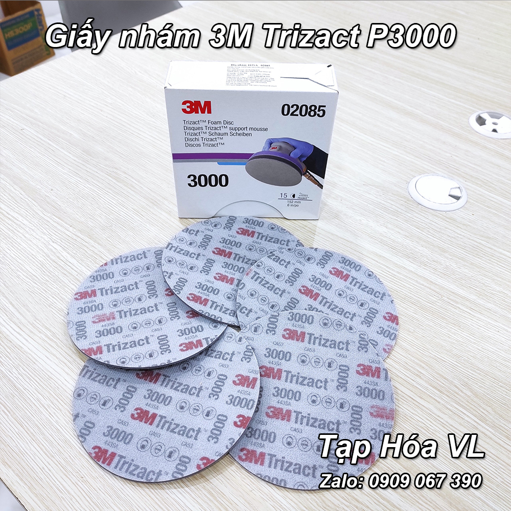 Combo 5 tờ Giấy nhám đánh bóng siêu mịn 3M Trizact P3000