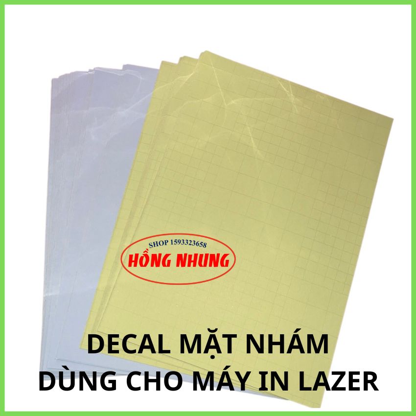 Xấp 100 tờ decal a4 mặt nhám , siêu dính, mặt giấy mịn.