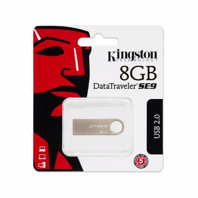 Xem ảnh lớn hơn  USB Kingston 8Gb Data Traveler SE9 - Vỏ sắt