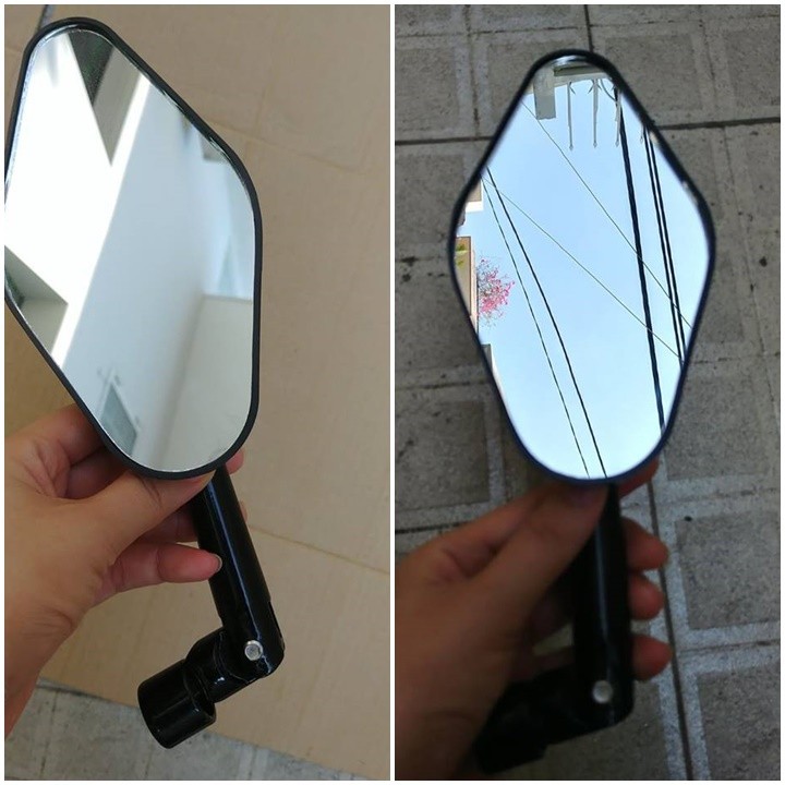 Gương kính chiếu hậu xe máy rizoma kiêu Elisse màu đen tặng kèm ốc