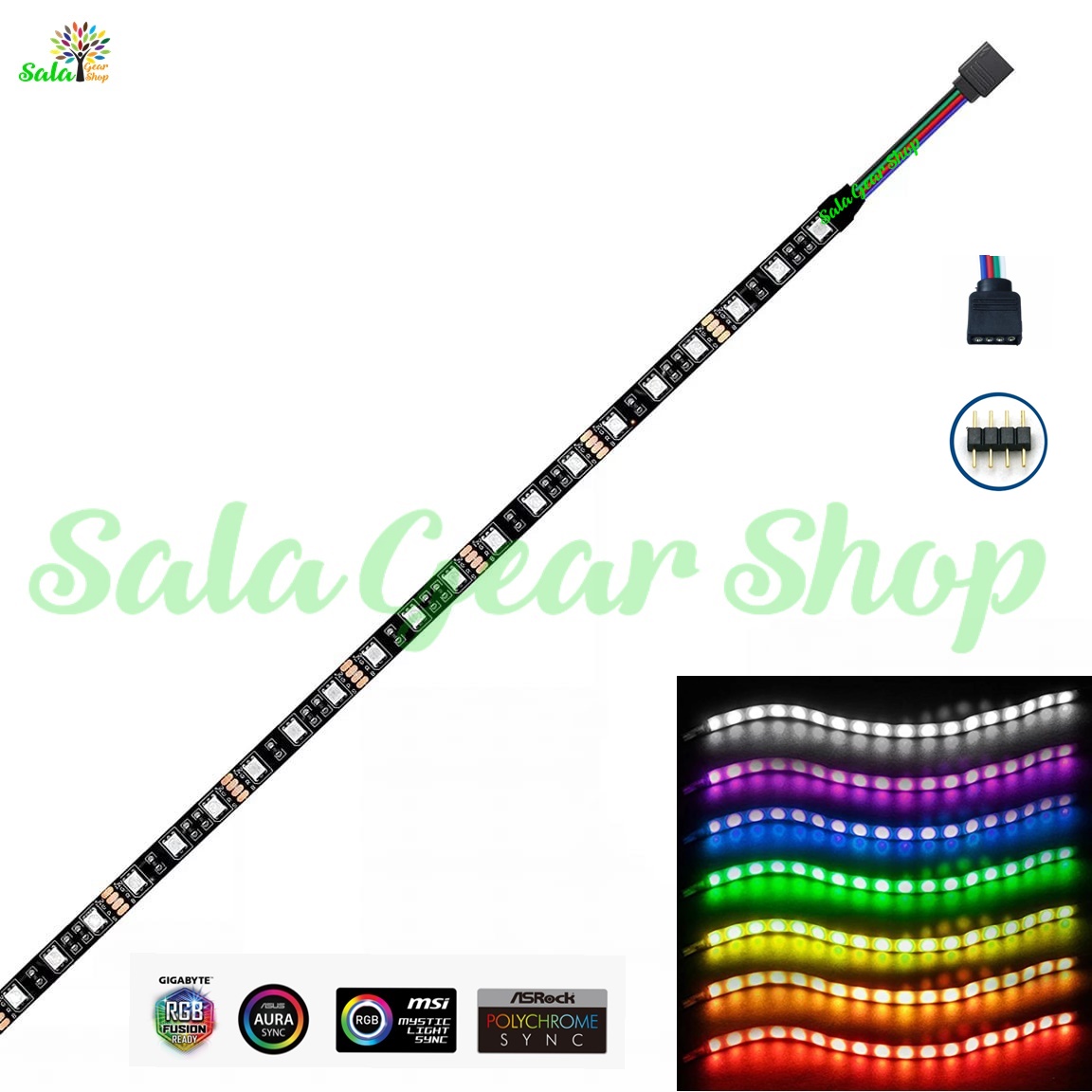 Dây led RGB 12v 4pin Sync Main Sync HUB 12v 4pin Trang Trí Case Máy Tính