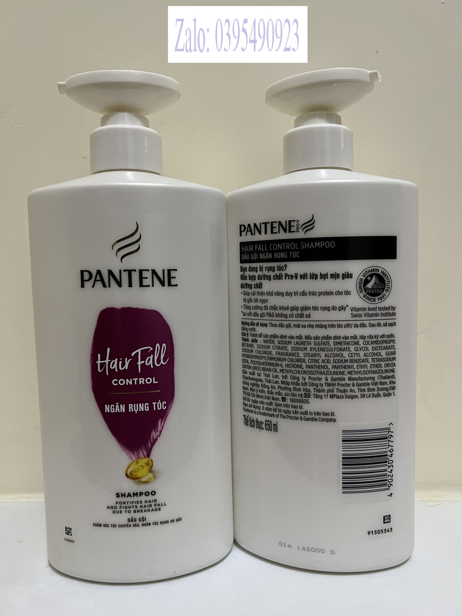 Dầu gội Pantene ngăn rụng tóc 650ml