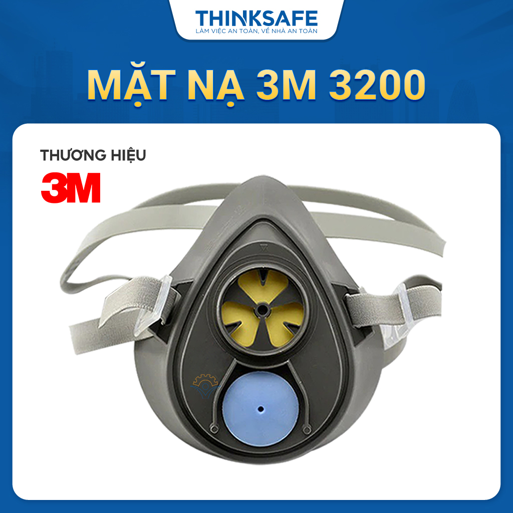 Mặt nạ 3200 được thiết kế mềm mại vừa ôm khuôn mặt tạo cảm giác vô cùng thoải mái khi đeo (Chưa bao gồm phin lọc) - Bảo hộ Thinksafe