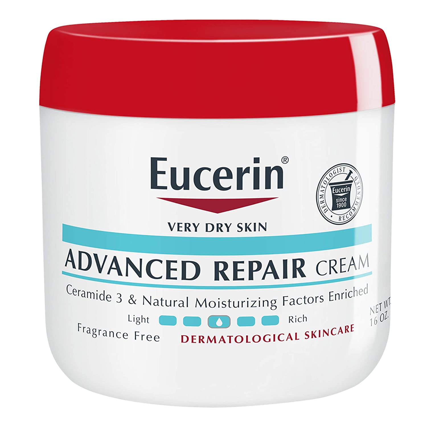 Kem giữ ẩm dành cho da khô nứt nẻ Eucerin Advanced Repair Creme 454g (Mỹ)