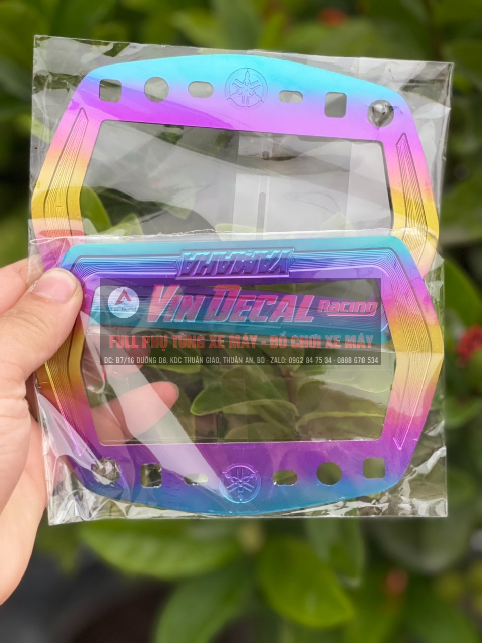 Ốp đồng hồ titan Exciter 155 titan thật