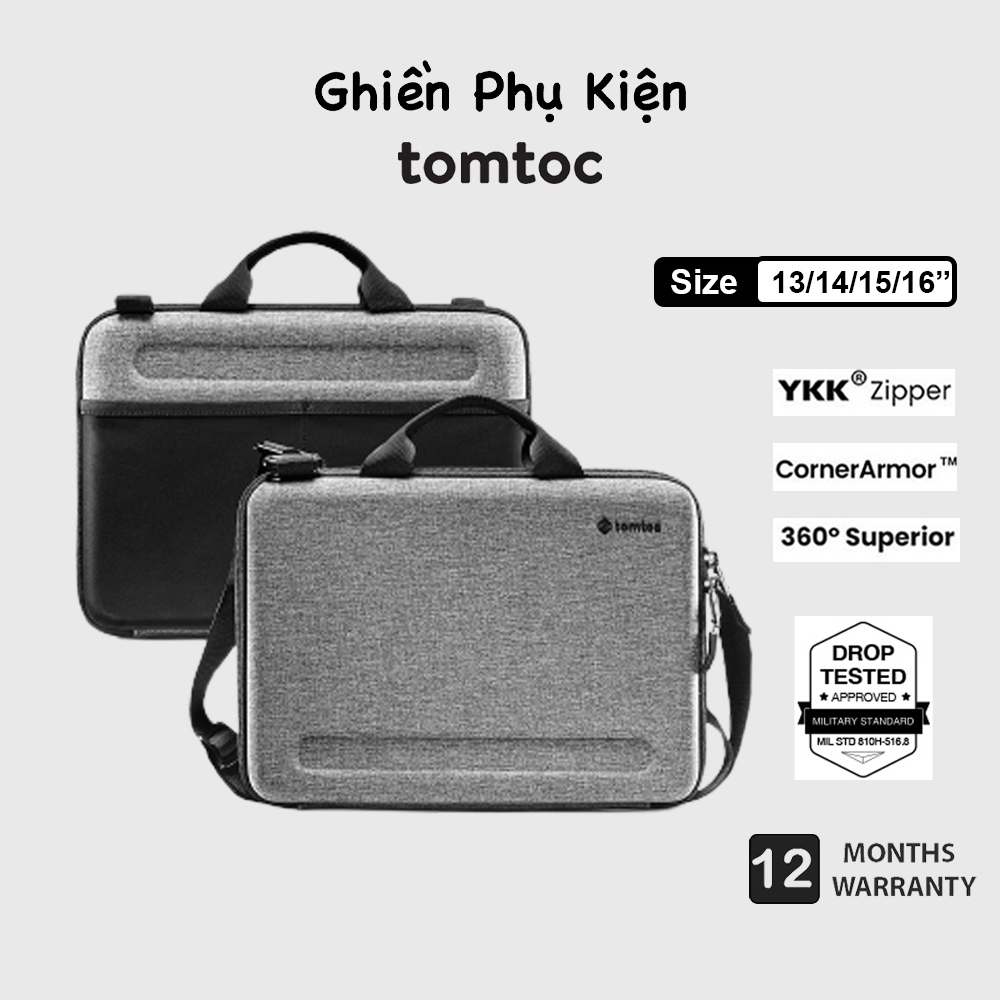 Túi đeo chéo chống va đập tomtoc usa dành cho macbook 13/14/15/16inch