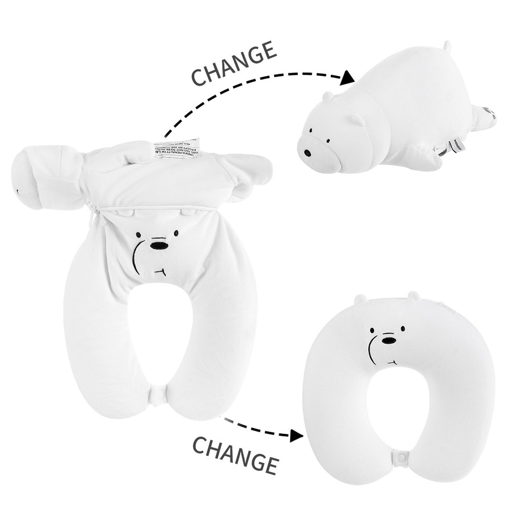Gối cổ gối kê gối u 2 in 1 we bare bears miniso