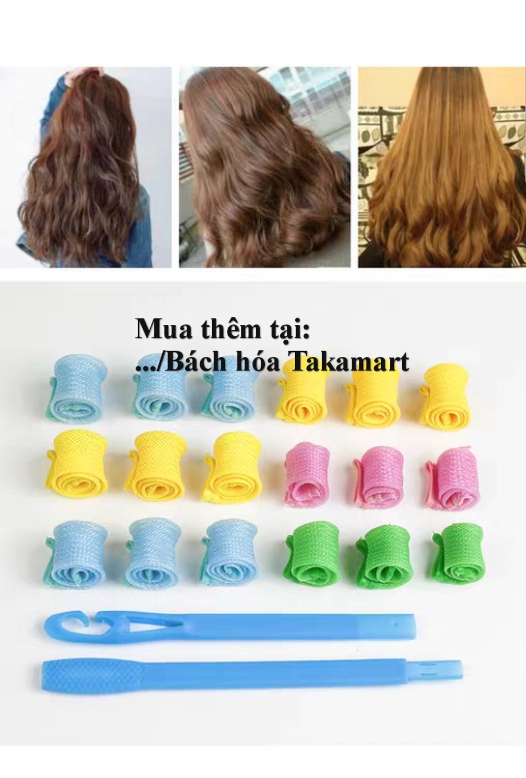 [Có Video] Lô uốn ốc sên 18 cái, dài 22 cm, Tạo kiểu tóc xoăn, Lô uốn tóc ốc sên, Lô cuốn tóc không nhiệt, lô uốn tóc xoăn, lô uốn tóc không nhiệt, lô tạo kiểu tóc,, lô cuốn tạo kiểu tóc gợn sóng - Bách hóa Takamart