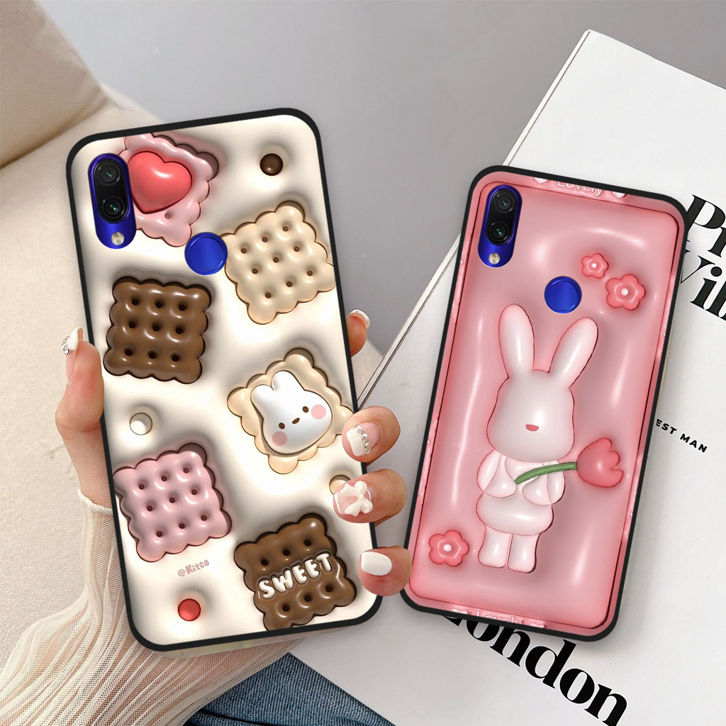 Ốp lưng Xiaomi Redmi Note 7 / Redmi 7, ốp điện thoại xiaomi hình kẹo ngọt, gấu in 3D