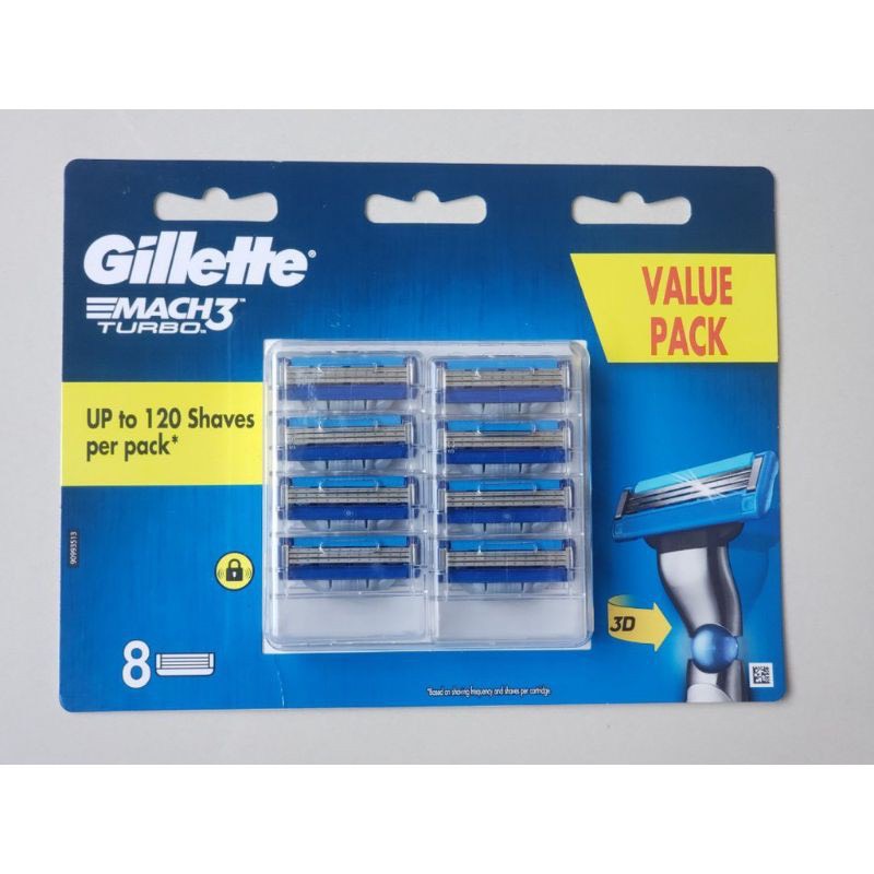 Hộp lưỡi dao cạo râu Gillette Mach 3, đảm bảo vừa tất cả cán dao Gillette March3