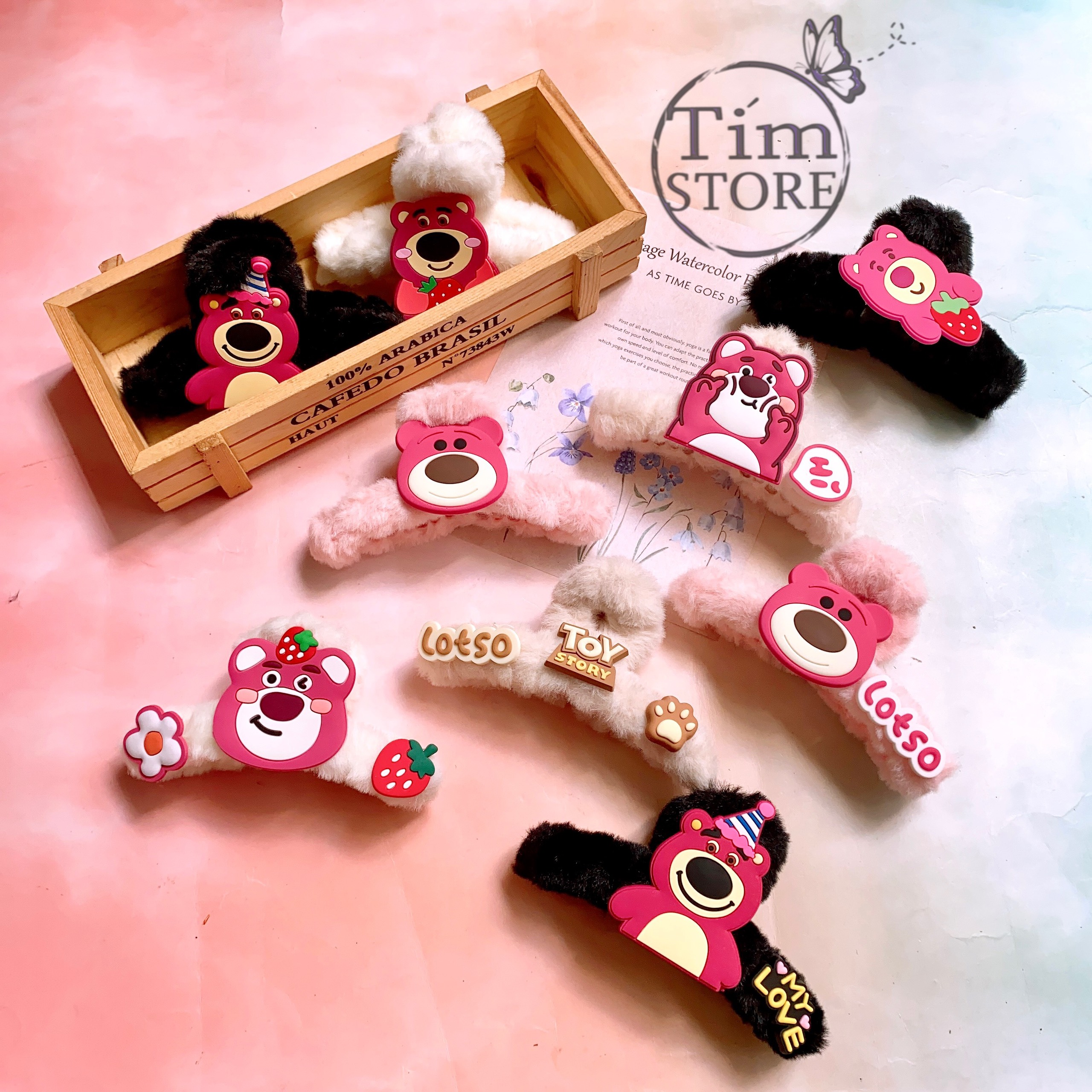 {Ảnh thật} KẸP DÀI, BẤU TÓC LÔNG GẤU DÂU LOTSO LOSTO TULIP 2023 CAO CẤP, HOT TREND, ULLZANG