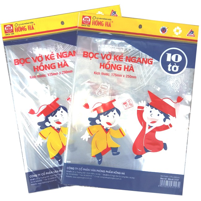 Vpp252024 - bọc vở ni lông cấp ii hồng hà