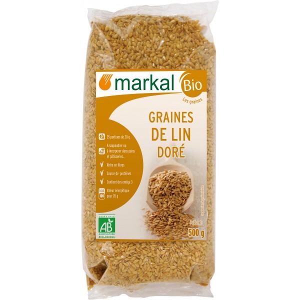 [HCM]Hạt lanh vàng hữu cơ Markal - Pháp 500gr - Thương hiệu Châu Âu - Đạt chuẩn AB & EU - Giàu Ligan Xơ Omega 3 vitamin và khoáng chất như vitamin B1