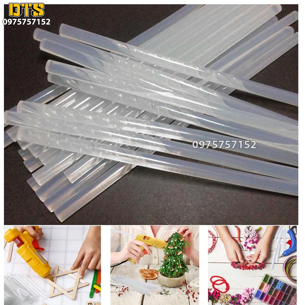 Thanh keo nến Silicon to chất lượng cao chuyên dùng cho súng bắn keo to 60w, 100w, đường kính 10mm, keo ra đều, siêu dính