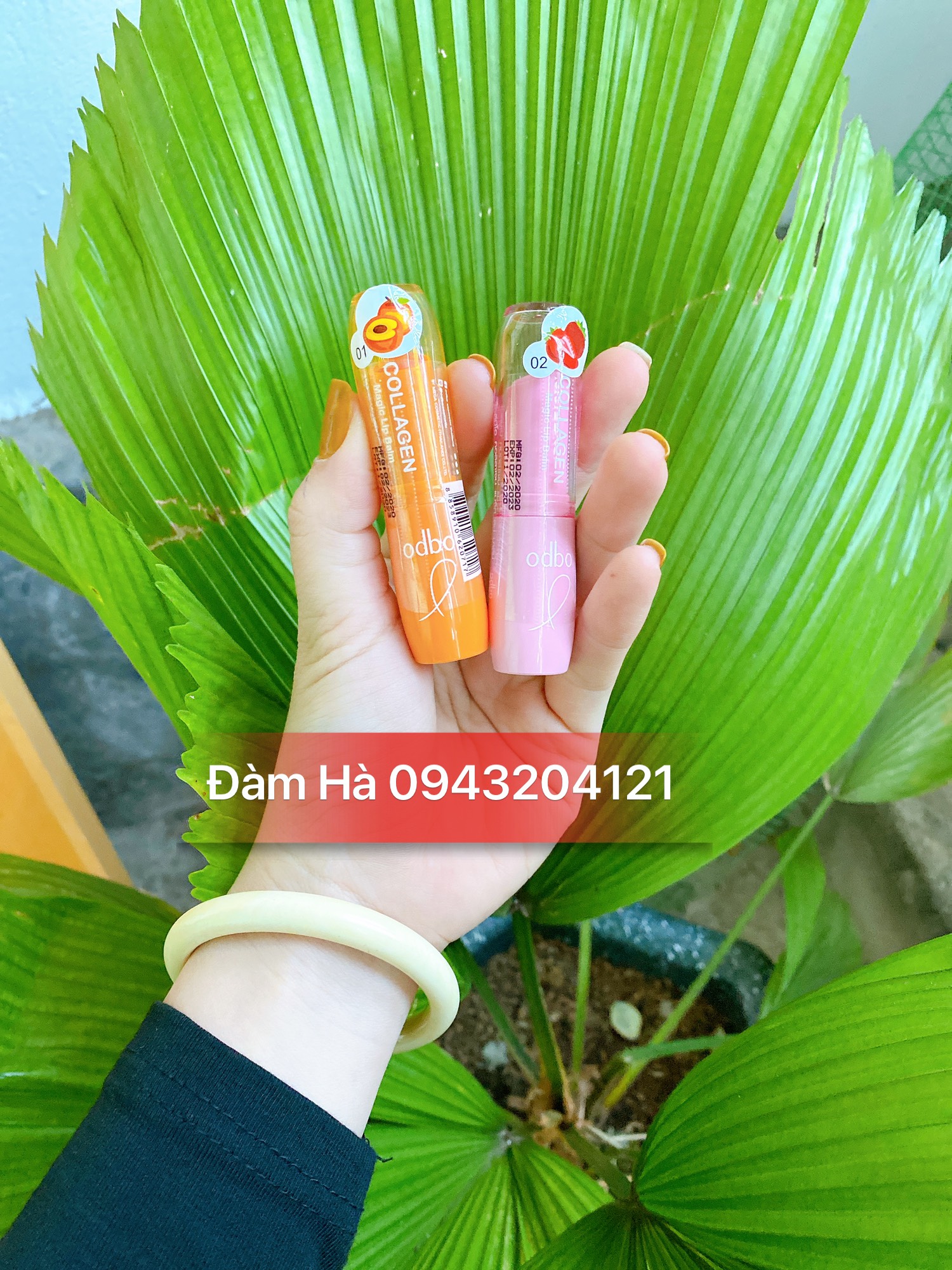 Son dưỡng môi Odbo - son dưỡng dâu đào