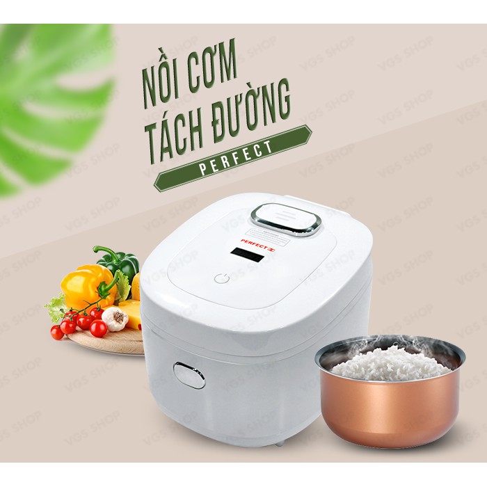 Nồi cơm điện tách đường perfect pf-rc869 5l 800w