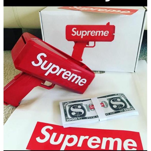 [Mã TOYXU6 hoàn 20K xu đơn từ 99K] Đồ Chơi Súng Bắn Tiền Suprme Full Box Tặng Kèm 100 Tờ Tiền Dolar Suprme
