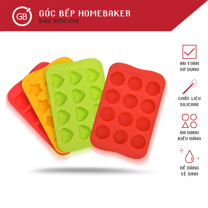 Khuôn làm chocolate – khuôn silicon – dụng cụ làm bánh trang tri – gbsm002