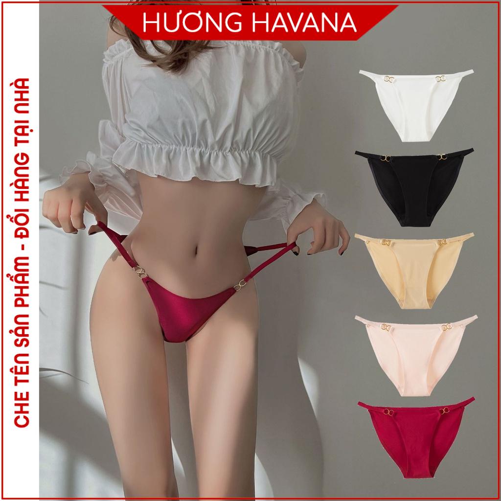 Quần lót nữ đúc su kiểu tam giác Havana FLQ187 dây sườn dẹt đính khóa đồng co giãn
