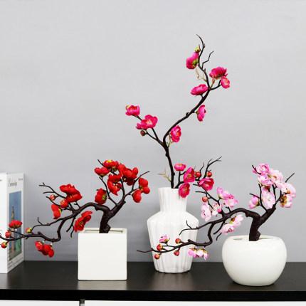 Hoa giả cành hoa đào thế bonsai để bàn trang trí năm mới đẹp và sang trọng. Thiết kế đẹp mắt, giống thật, màu sắc tự nhiên. Cây giả trang trí giá rẻ. 
