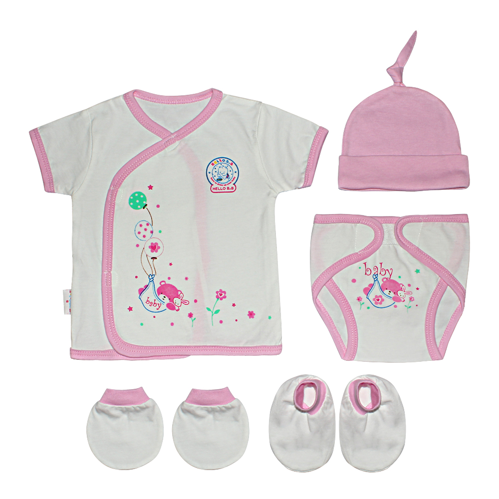 Bộ sơ sinh 5 món 0264 - hello bnb