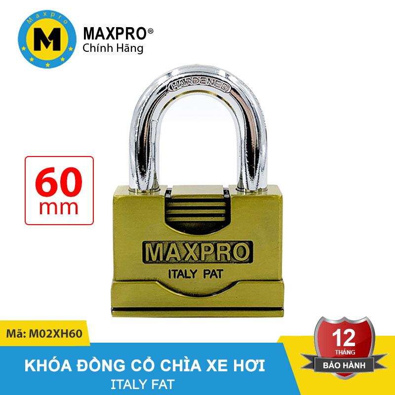 [HCM]Ổ Khóa Cửa Càng Thường Chìa Xe Hơi MAXPRO Vàng Đồng Cổ 60mm - M02XH60