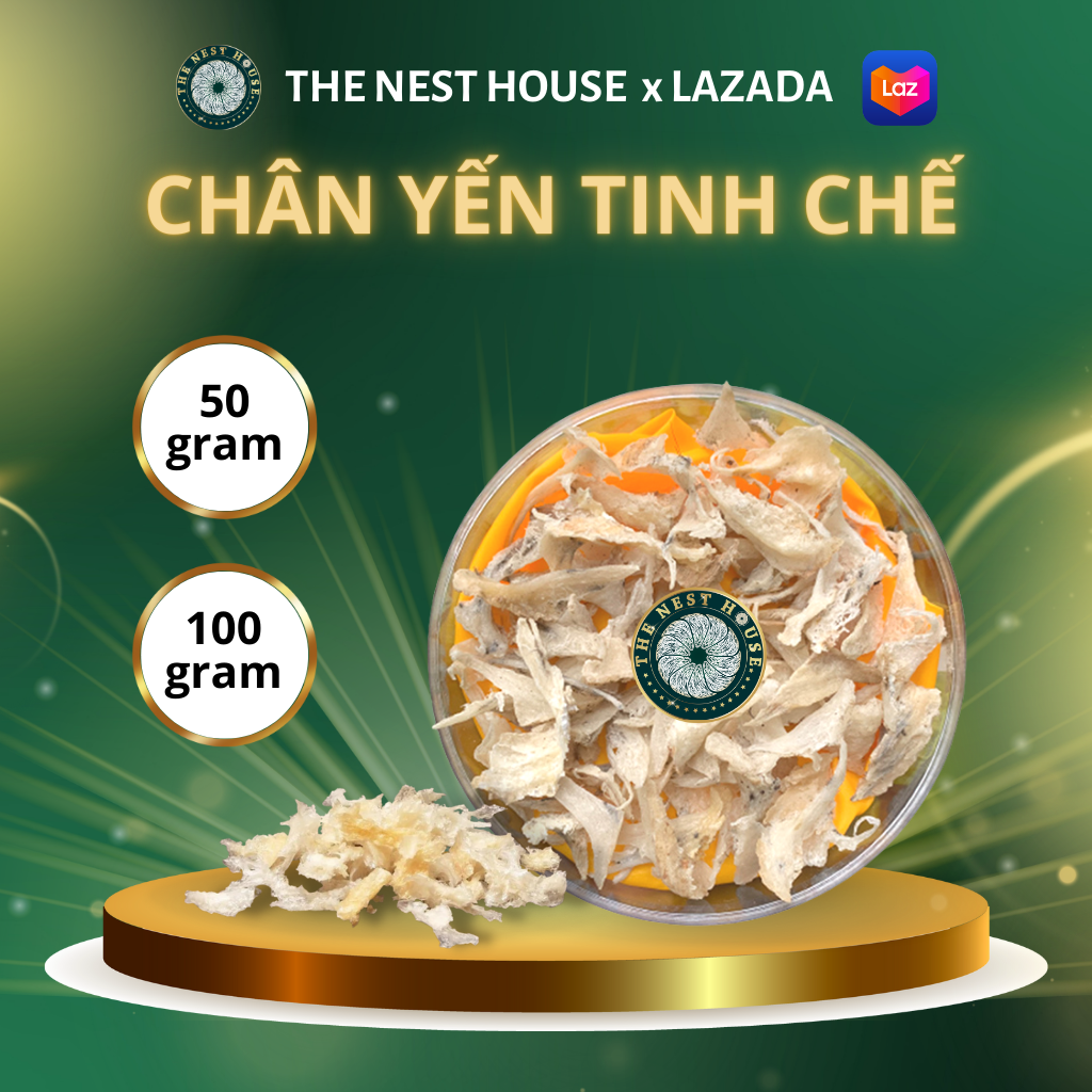 Chân Tổ Yến Sào Sạch Rút Lông Nguyên Chất The Nest House