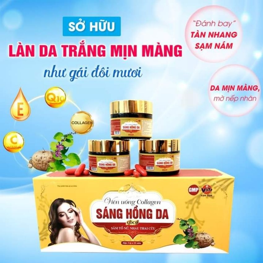 Viên uống colagen sáng hồng da
