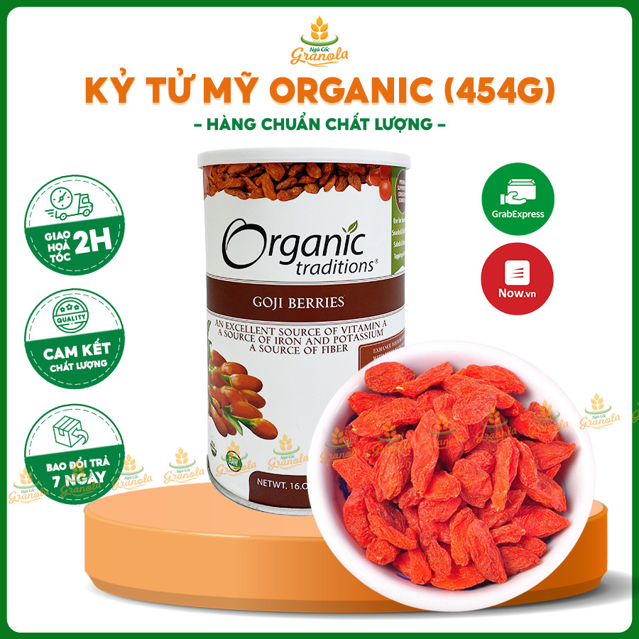 [Loại 1] Kỷ Tử Hữu Cơ - Kỉ Tử Khô Organic Mỹ Chất Lượng Hộp 454gr - (Hạt Ngon)