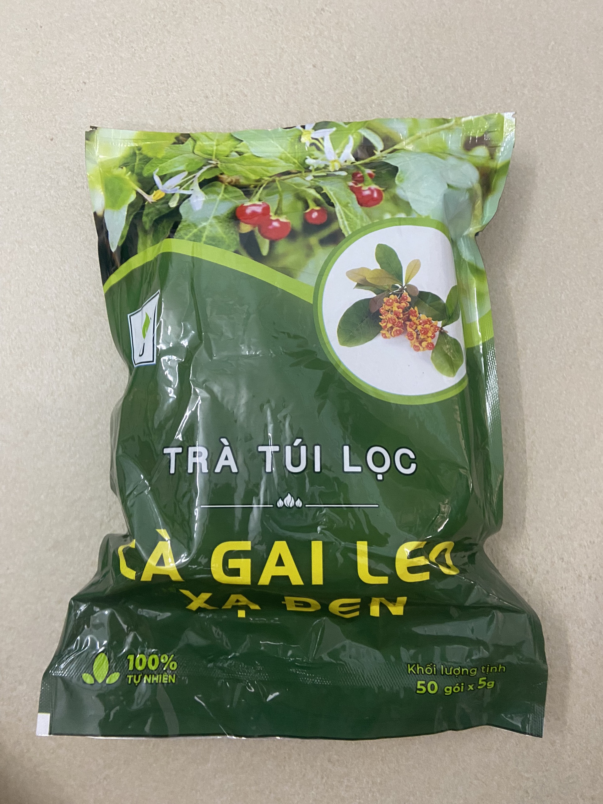 Trà cà gai leo xạ đen túi lọc Sadu mát gan bịch 250g