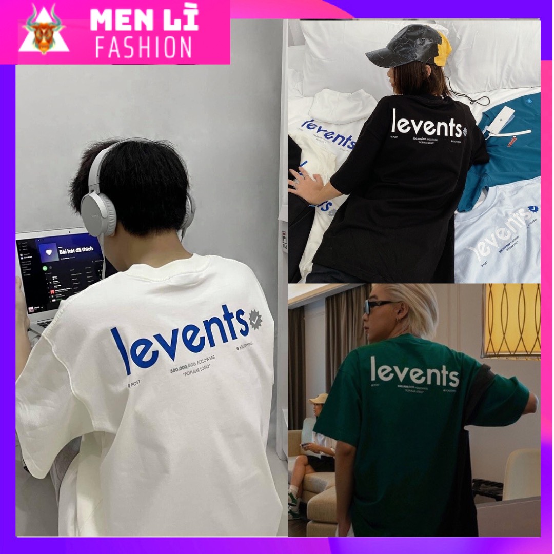  Áo Thun LEVENTS POPULAR LOGO TEE Nam Nữ Áo Phông Unisex Form Rộng Tay Lỡ AT125 trending xu hướng Men Lì Fashion Thời Trang Hàn Quốc Độc Đẹp Vải Dày Mịn Thoáng Mát Thiết Kế Thời Trang Kiểu Dáng Năng Động Trẻ Trung 