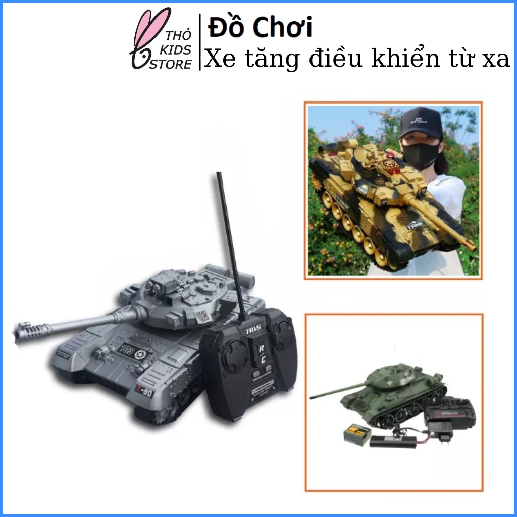 Xe tăng điều khiển từ xa, Xe điều khiển từ xa cho bé, chất liệu nhựa ABS cao cấp an toàn cho bé.