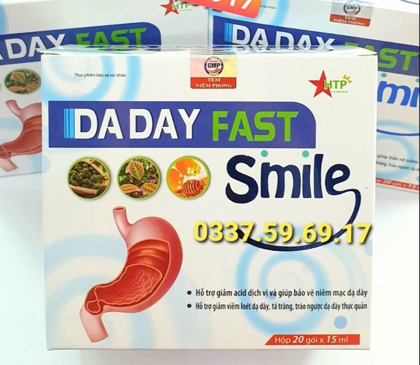 Dạ dày fast smile - hổ trợ đau dạ dày - viêm loét dạ dày tá tràng - trào ngược dạ dày
