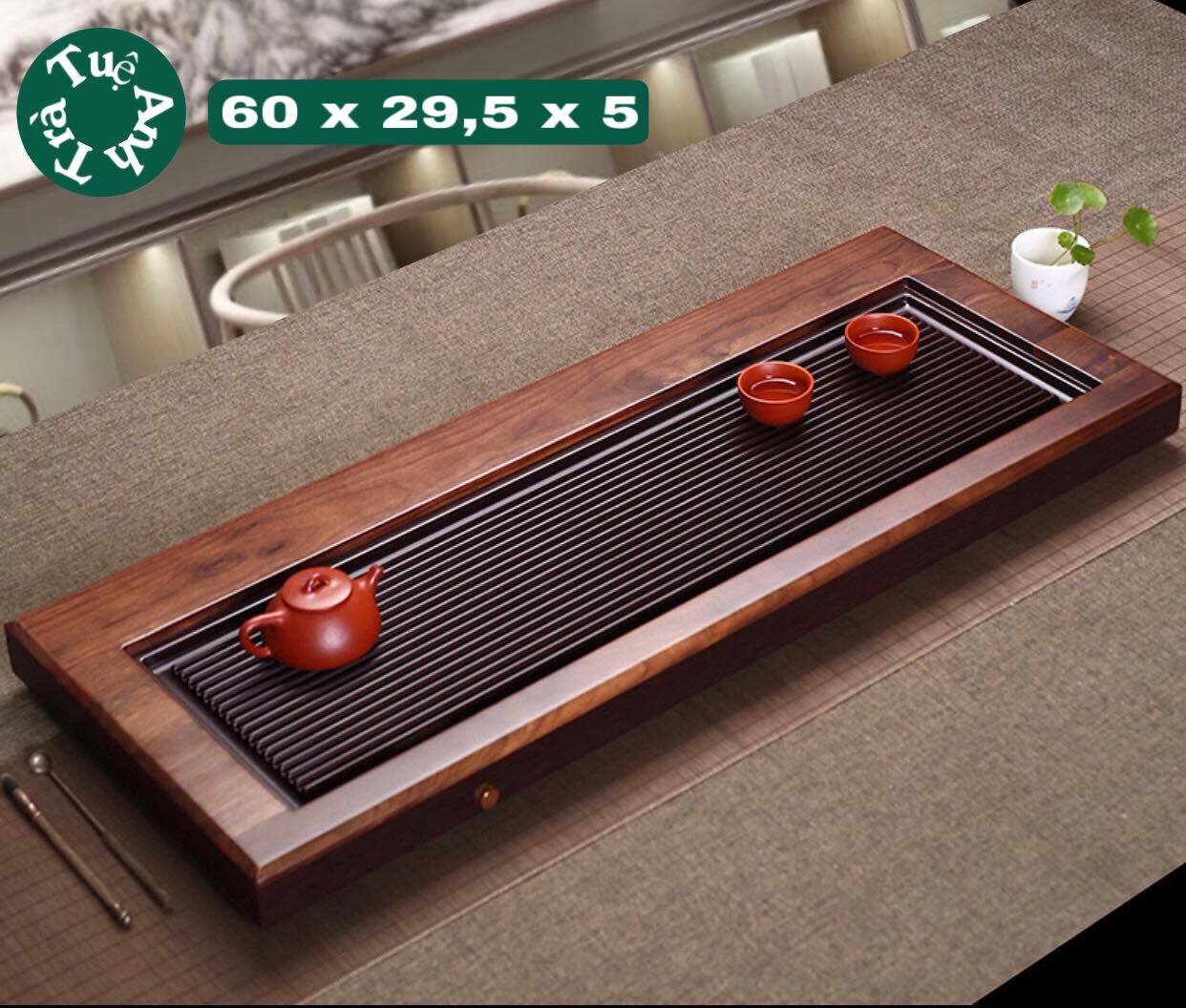 Khay trà đạo cỡ lớn 60x30x5,5