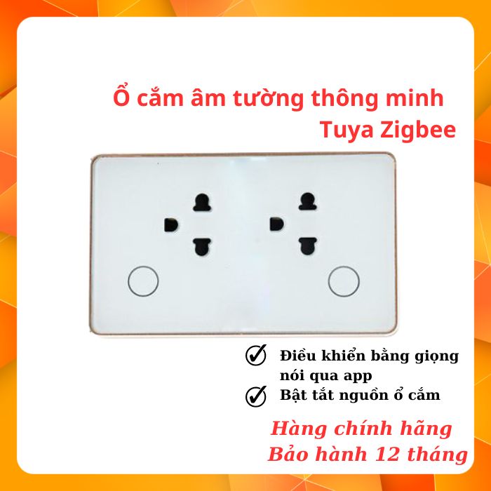 Ổ cắm âm tường thông minh Tuya Zigbee