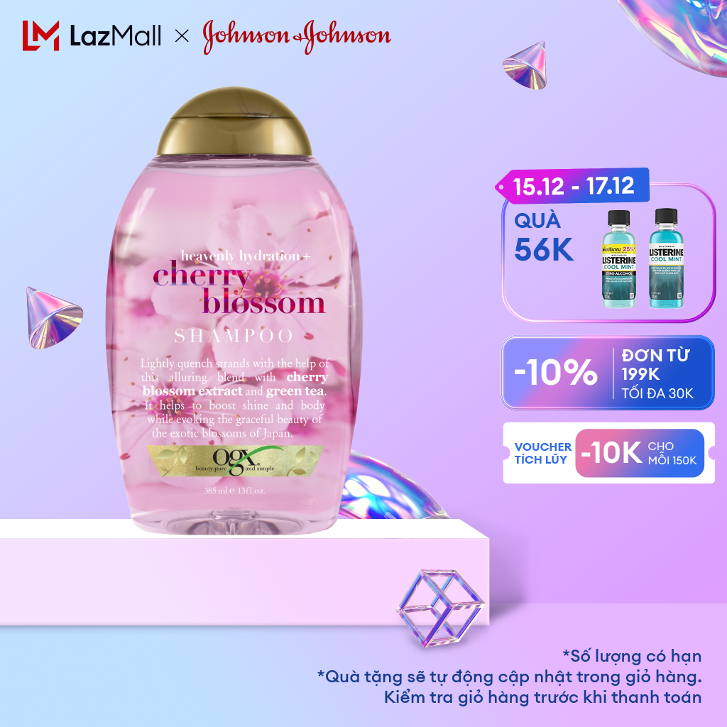 Dầu Gội OGX Chiết Xuất Hoa Anh Đào Dung Tích 385ml